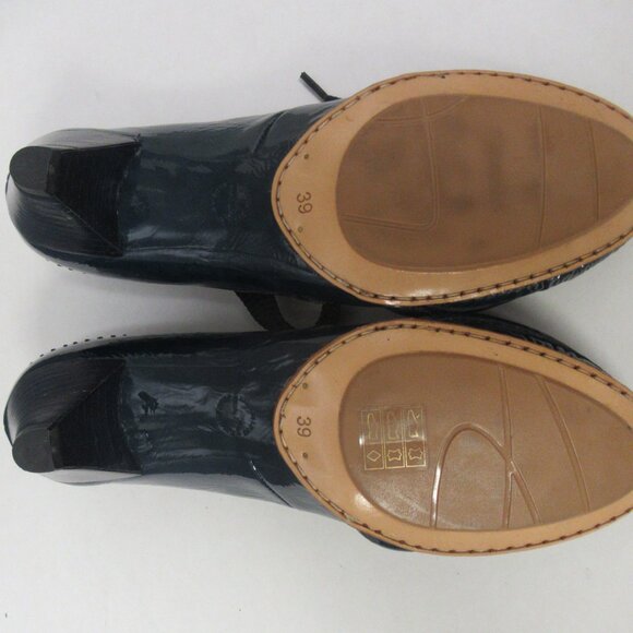 Georgina Goodman Leather Front Knot Kitten Heel Sandals Made in Spain - Picture 5 of 11